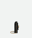 Pouch in Intrecciato nappa leather with signature knot closure and metal chain., , hi-res