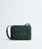 Cross-body bag in grained Intreccio leather., , hi-res