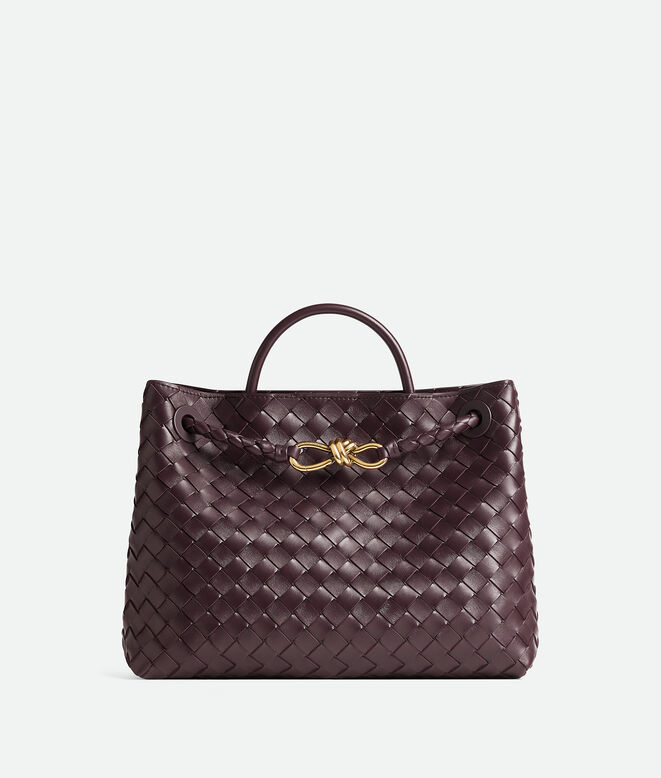 Top handle bag in supple Intrecciato leather with signature knot detail and sliding cross-body strap., , hi-res