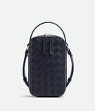 Phone pouch in Intrecciato calf leather with handle and adjustable cross-body strap., , hi-res