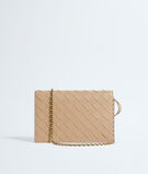 Pouch in Intrecciato nappa leather with signature knot closure and metal chain., , hi-res