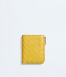 Small bi-fold wallet in Intrecciato nappa leather., , hi-res