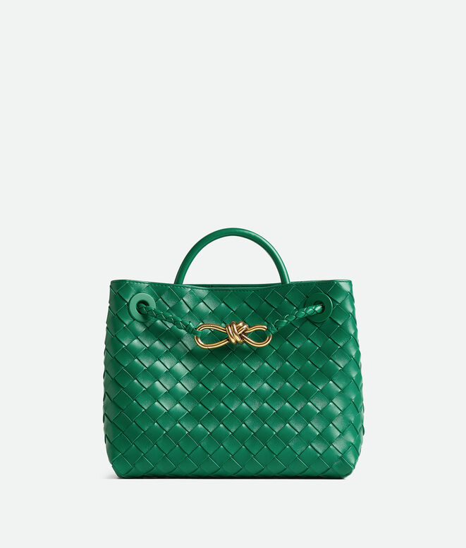 Top handle bag in supple Intrecciato leather with signature knot detail and sliding cross-body strap., , hi-res