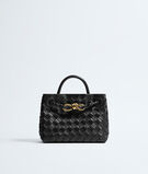 Top handle bag in supple Intrecciato leather with signature knot detail and sliding cross-body strap., , hi-res
