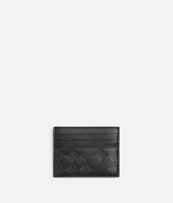 Credit card case in smooth and Intrecciato silky calf leather, featuring an archival all-over d&eacute;grad&eacute; effect., , hi-res