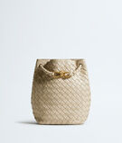 Bucket bag in supple Intrecciato leather with signature knot detail and sliding shoulder strap. , , hi-res