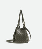 Shoulder bag in supple Intrecciato leather with signature knot detail and detachable cross-body strap., , hi-res