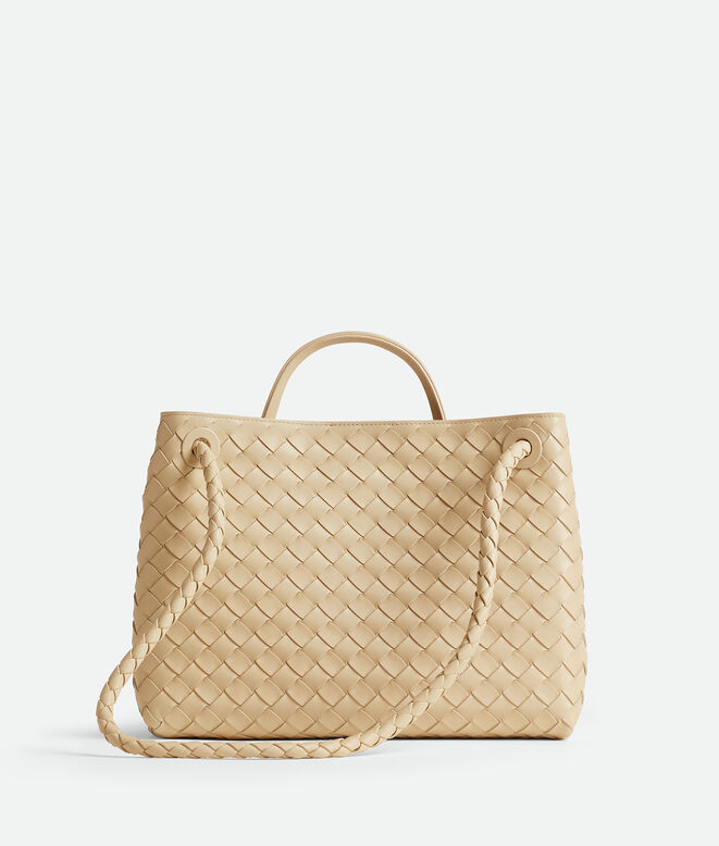 Top handle bag in supple Intrecciato leather with signature knot detail and sliding cross-body strap., , hi-res