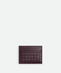 Credit card case in Intrecciato piccolo calf leather.