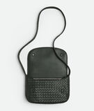 Cross-body messenger bag with flap in Intrecciato nappa fluffy., , hi-res