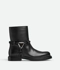 ANKLE BOOT WITH METALLIC TRIANGLE AND COAXIAL