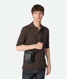 Cross-body bag in smooth leather with Intrecciato pocket, featuring an adjustable and detachable strap., , hi-res
