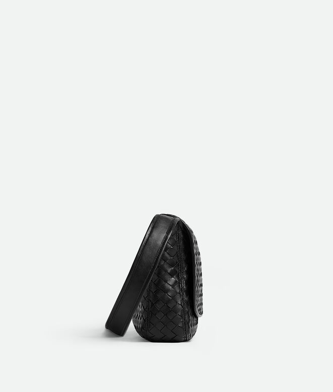 Cross-body bag with flap in Intrecciato nappa fluffy., , hi-res