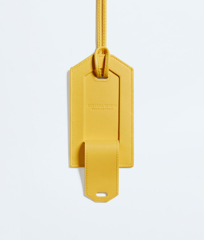 Tag holder in Intrecciato calf leather with strap., , hi-res