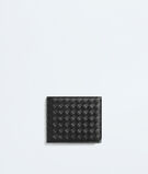 Bi-fold wallet in Intrecciato piccolo calf leather with contrasted interior., , hi-res