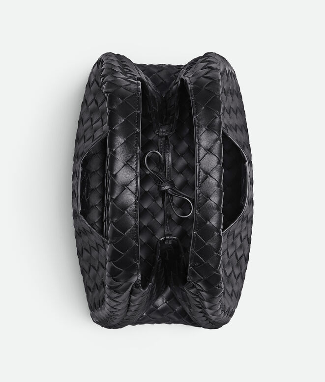 Shoulder bag with archival silhouette in supple Intrecciato leather with tie closure., , hi-res