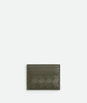 Credit card case in Intrecciato calf leather.