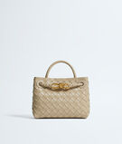 Top handle bag in supple Intrecciato leather with signature knot detail and sliding cross-body strap., , hi-res