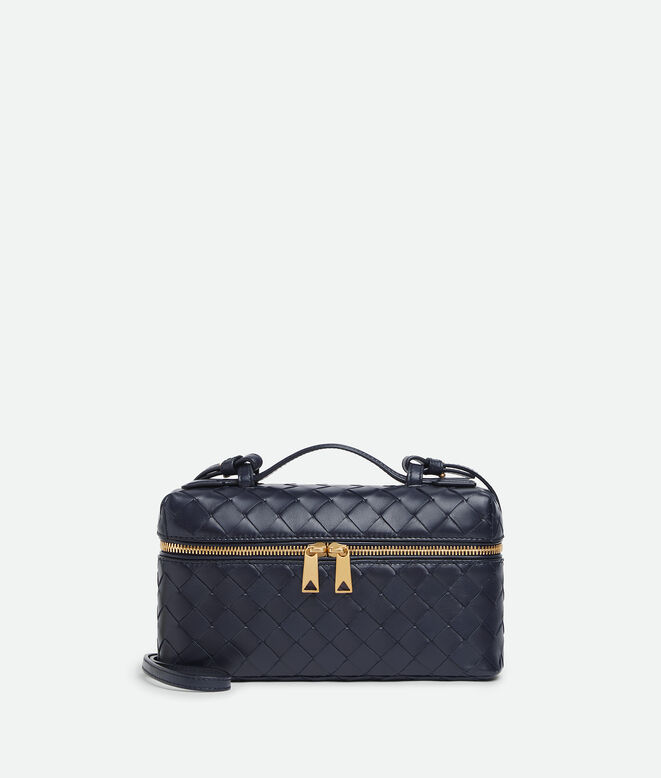 Vanity case in Intrecciato leather with detachable strap., , hi-res