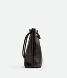 Bucket bag in silky calf leather with signature knot detail and sliding shoulder strap., , hi-res