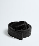 Belt in Intrecciato piccolo calf leather with metal buckle., , hi-res