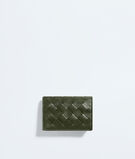 Business card case in Intrecciato calf leather with contrasted back., , hi-res