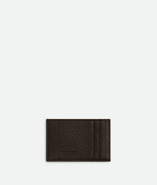 Credit card case in grained Intrecciato calf leather., , hi-res