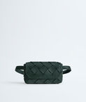 Belt bag in grained Intreccio leather.