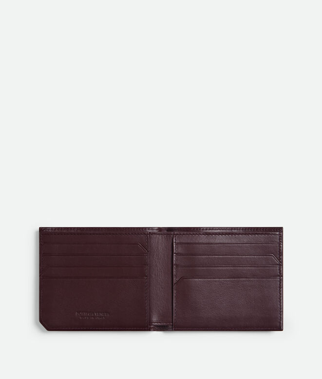 Bi-fold wallet in Intrecciato piccolo calf leather., , hi-res
