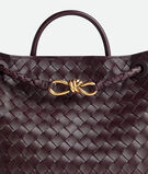 Top handle bag in supple Intrecciato leather with signature knot detail and sliding cross-body strap., , hi-res