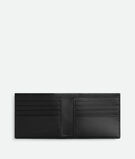 Bi-fold wallet in smooth and Intrecciato silky calf leather, featuring an archival all-over d&eacute;grad&eacute; effect., , hi-res