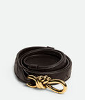 Belt in Intrecciato nappa leather with signature knot buckle.