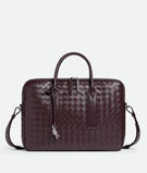 Briefcase in soft Intrecciato leather with adjustable&nbsp;and detachable&nbsp;strap and signature knot detail., , hi-res