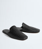 Open-back slipper realised in soft nappa leather with all-over Intrecciato craft., , hi-res