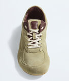 Low-top lace-up sneaker in soft suede. , , hi-res