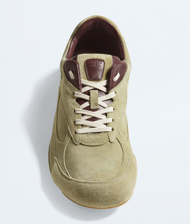 Low-top lace-up sneaker in soft suede. , , hi-res