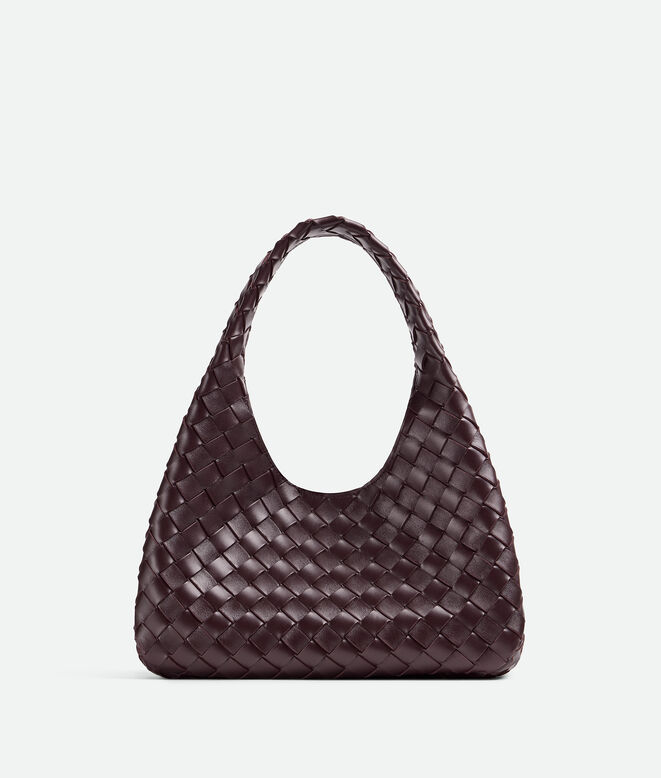 Shoulder bag with archival silhouette in supple Intrecciato leather with tie closure., , hi-res