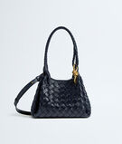 Shoulder bag in supple Intrecciato leather with signature knot detail and detachable cross-body strap. , , hi-res