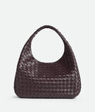 Shoulder bag with archival silhouette in supple Intrecciato leather with tie closure., , hi-res