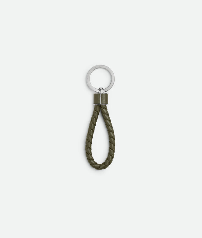 Key ring in Intreccio coaxial nappa leather. , , hi-res
