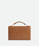 Cross-body bag in Intrecciato piccolo leather with adjustable top handle and sculptural knot closure., , hi-res