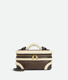 Vanity case in aviator merino shearling with detachable strap., , hi-res