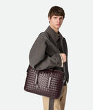 Briefcase in soft Intrecciato leather with adjustable&nbsp;and detachable&nbsp;strap and signature knot detail., , hi-res
