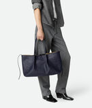 Reversible tote bag in Intrecciato silky calf leather., , hi-res
