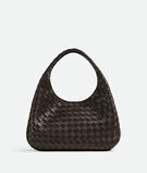 Shoulder bag with archival silhouette in supple Intrecciato leather with tie closure., , hi-res