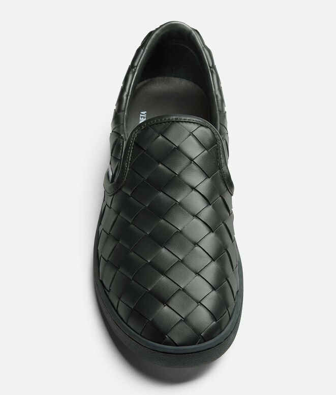 Slip-on sneaker realised with all-over Intrecciato craftsmanship in soft calfskin., , hi-res
