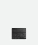 Credit card case in smooth and Intrecciato silky calf leather, featuring an archival all-over d&eacute;grad&eacute; effect., , hi-res