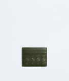 Credit card case in Intrecciato calf leather with contrasted interior., , hi-res
