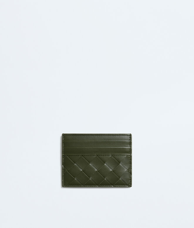 Credit card case in Intrecciato calf leather with contrasted interior., , hi-res