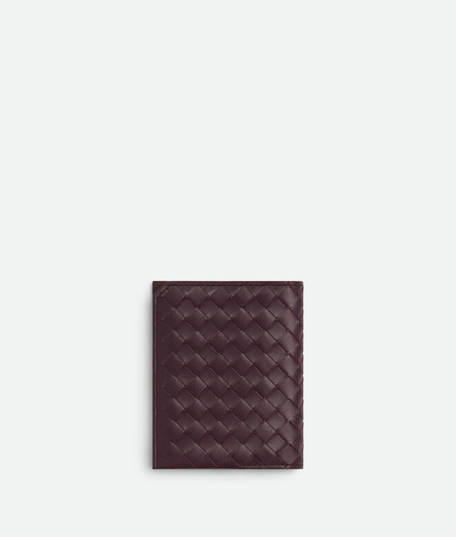 Flap card case in Intrecciato piccolo calf leather., , hi-res